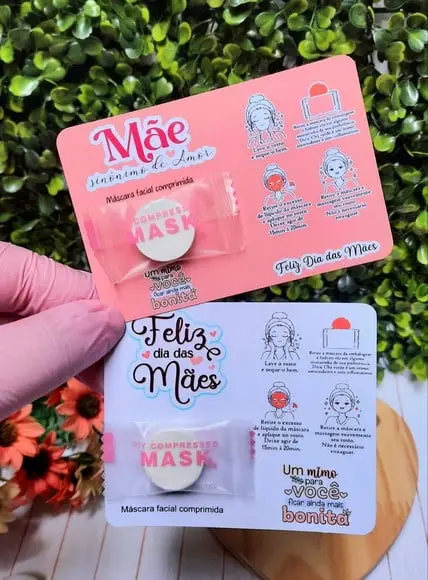 Card com Máscara Facial Desidratada- Dia das Mães