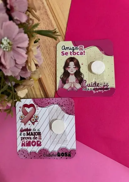 Card com Máscara Facial Desidratada- Outubro Rosa