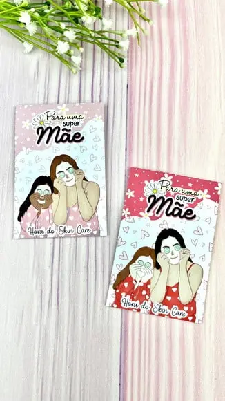 Card com Máscara Facial- Dia das Mães