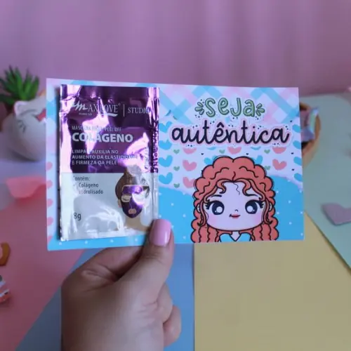 Card com Máscara Facial- Dia da Mulher