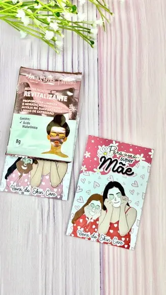 Card com Máscara Facial- Dia das Mães