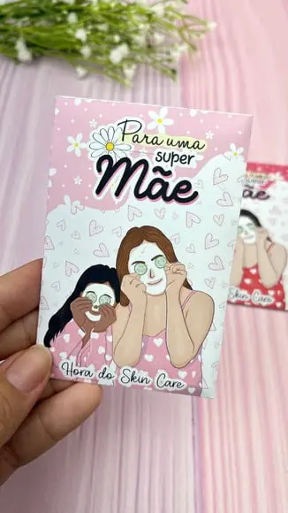 Card com Máscara Facial- Dia das Mães