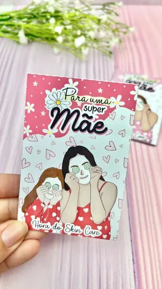 Card com Máscara Facial- Dia das Mães