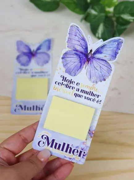 Card com Mini Bloquinho- Dia da Mulher