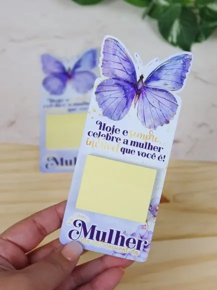 Card com Mini Bloquinho- Dia da Mulher