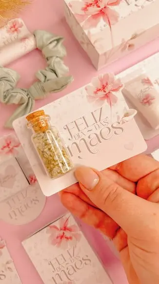 Card com Mini Escalda Pés- Dia das Mães