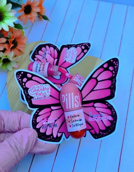 Card com Mini Gloss- Outubro Rosa