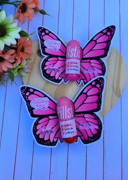 Card com Mini Gloss- Outubro Rosa