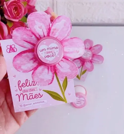 Card com Mini Hidratante 3ml- Dia das Mães