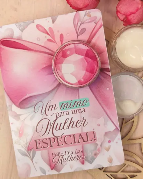 Card com Mini Hidratante- Dia da Mulher