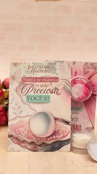 Card com Mini Hidratante- Dia da Mulher