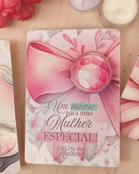 Card com Mini Hidratante- Dia da Mulher