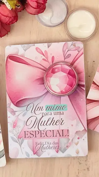 Card com Mini Hidratante- Dia da Mulher