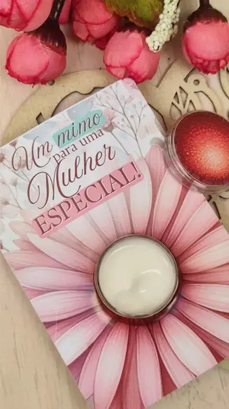 Card com Mini Hidratante- Dia da Mulher