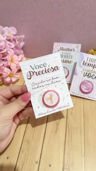 Card com Mini Hidratante- Dia da Mulher