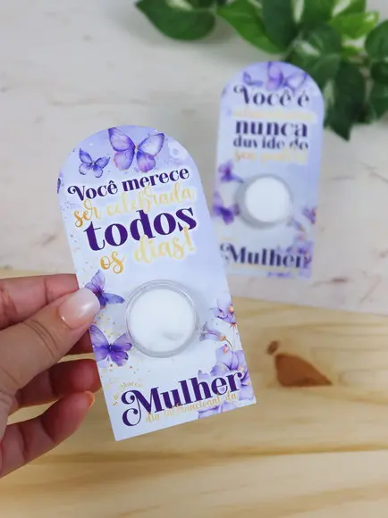 Card com Mini Hidratante- Dia da Mulher