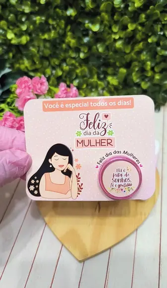Card com Mini Hidratante- Dia da Mulher