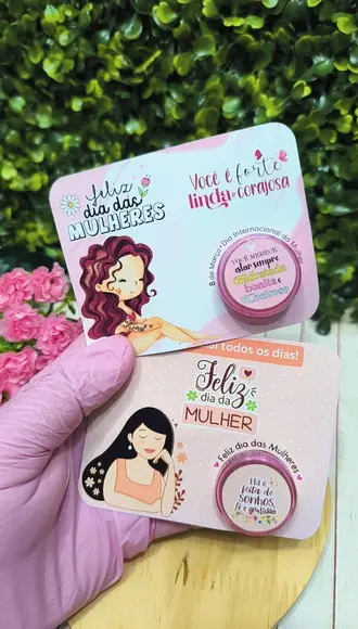 Card com Mini Hidratante- Dia da Mulher