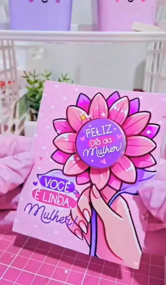 Card com Mini Hidratante- Dia da Mulher