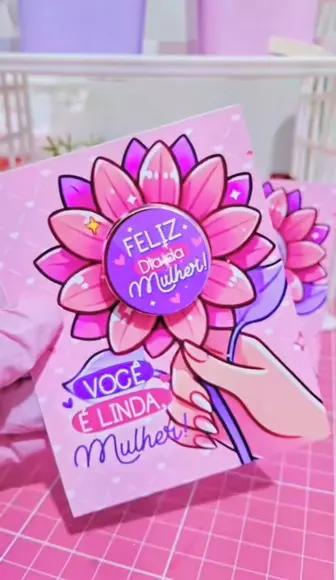 Card com Mini Hidratante- Dia da Mulher