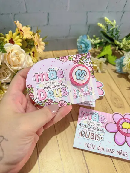 Card com Mini Hidratante- Dia das Mães