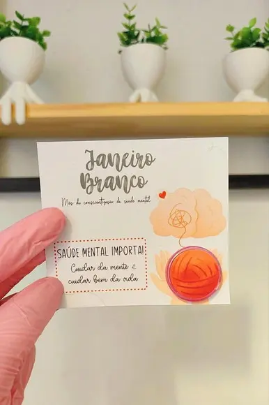 Card com Mini Hidratante- Janeiro Branco
