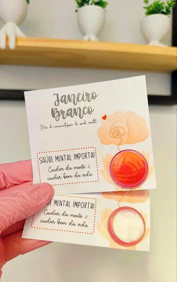 Card com Mini Hidratante- Janeiro Branco