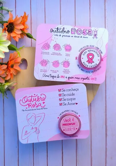 Card com Mini Hidratante- Outubro Rosa