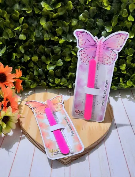 Card com Mini Lixa e Escovinha- Dia das Mães