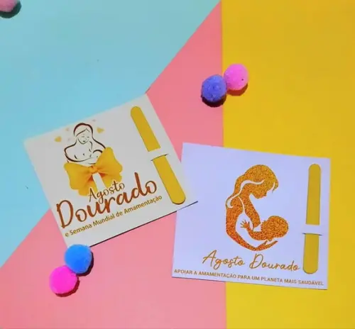 Card com Mini Lixa- Agosto Dourado