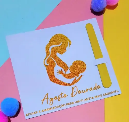 Card com Mini Lixa- Agosto Dourado