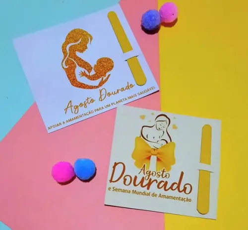 Card com Mini Lixa- Agosto Dourado