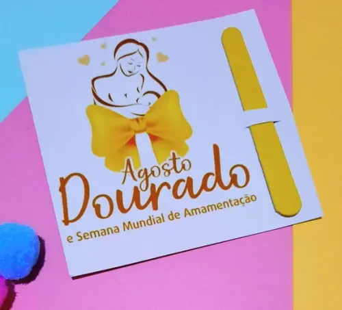Card com Mini Lixa- Agosto Dourado