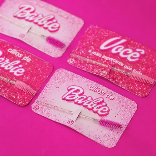 Card com Mini Lixa- Barbie