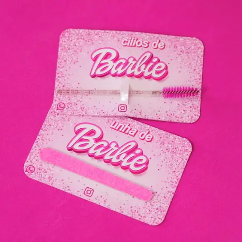 Card com Mini Lixa- Barbie