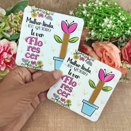 Card com Mini Lixa- Dia da Mulher