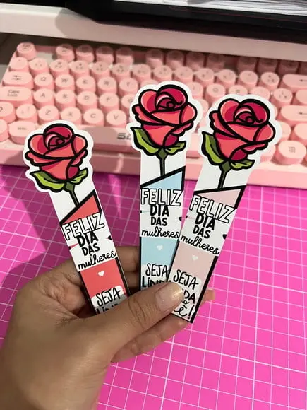 Card com Mini Lixa- Dia da Mulher
