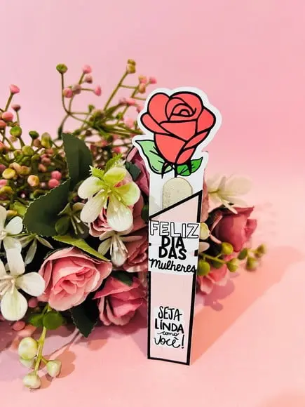 Card com Mini Lixa- Dia da Mulher