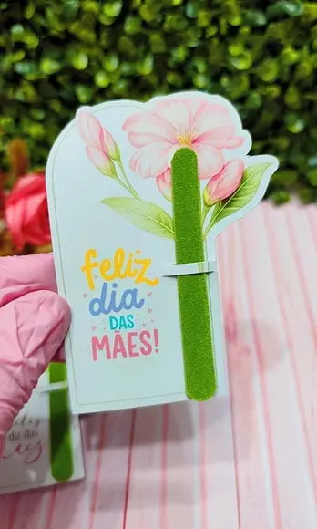 Card com Mini Lixa- Dia das Mães