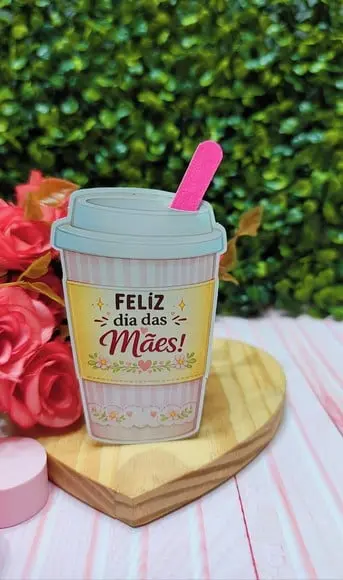 Card com Mini Lixa- Dia das Mães