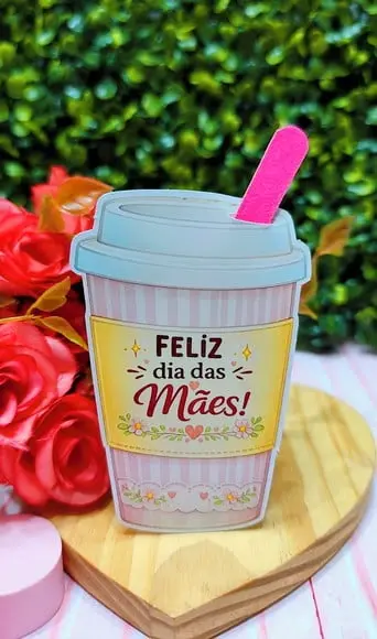 Card com Mini Lixa- Dia das Mães