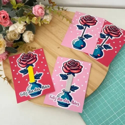 Card com Mini Lixa- Dia das Mães