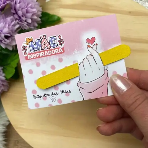 Card com Mini Lixa- Dia das Mães