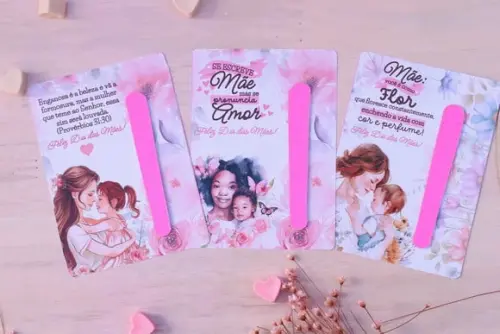 Card com Mini Lixa- Dia das Mães