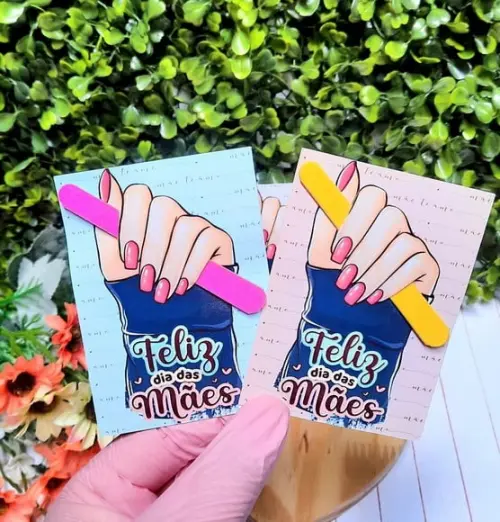 Card com Mini Lixa- Dia das Mães
