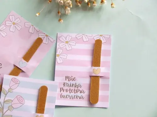 Card com Mini Lixa- Dia das Mães