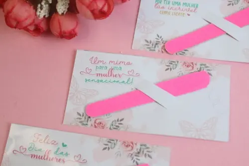 Card com Mini Lixa- Dia das Mulheres