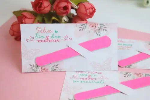 Card com Mini Lixa- Dia das Mulheres