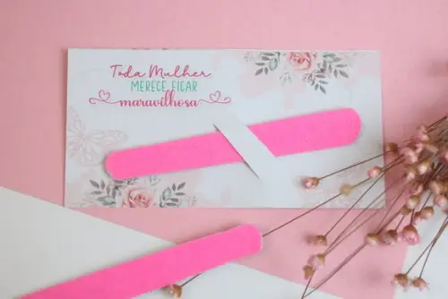 Card com Mini Lixa- Dia das Mulheres