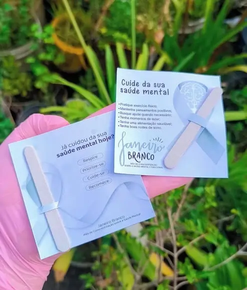 Card com Mini Lixa- Janeiro Branco